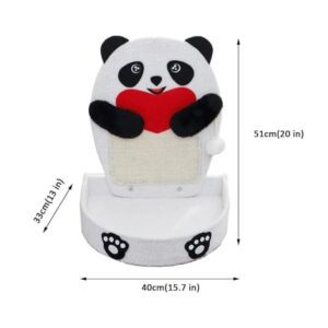 Cozy Paws Panda Shape Cat Scratching Board With Sisal Rope and Scratching Pad