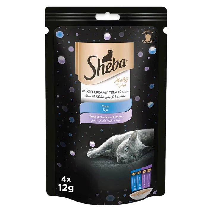 Sheba Melty Tuna Mixed Creamy Cat Treats 4x12g