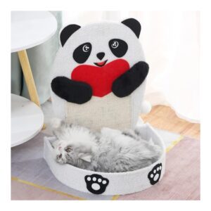 Cozy Paws Panda Shape Cat Scratching Board With Sisal Rope and Scratching Pad