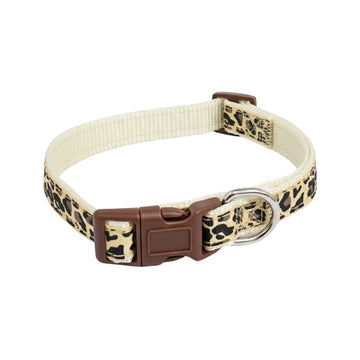 Cozy Paws Pet Collar - Medium Leopard Print