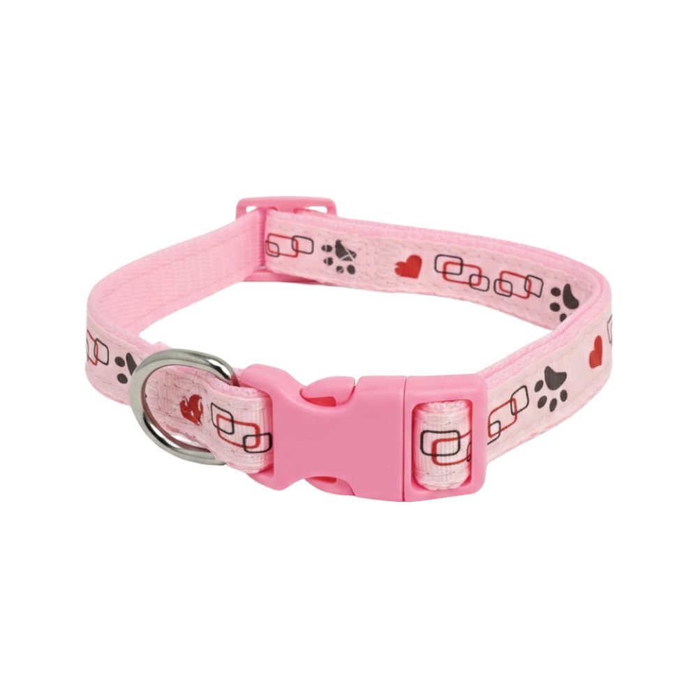 Cozy Paws Pet Collar - Medium Pink