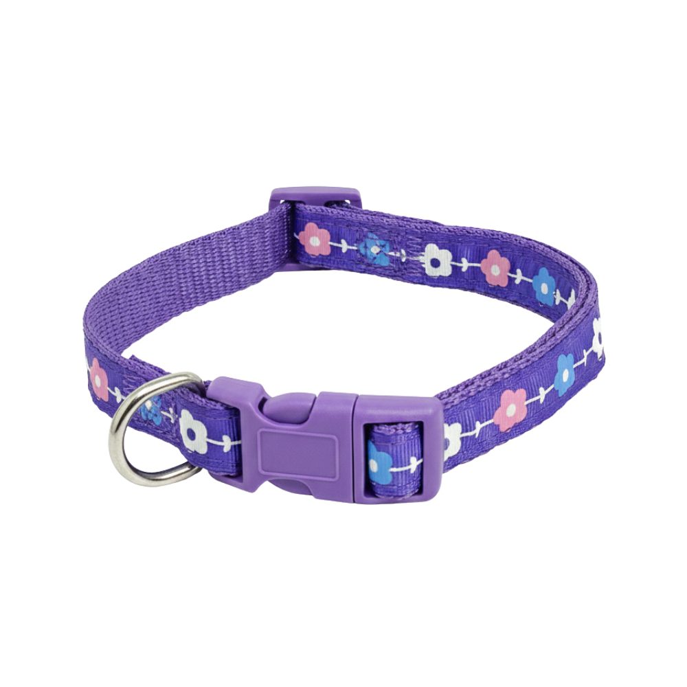 Cozy Paws Pet Collar - Medium Flower Print