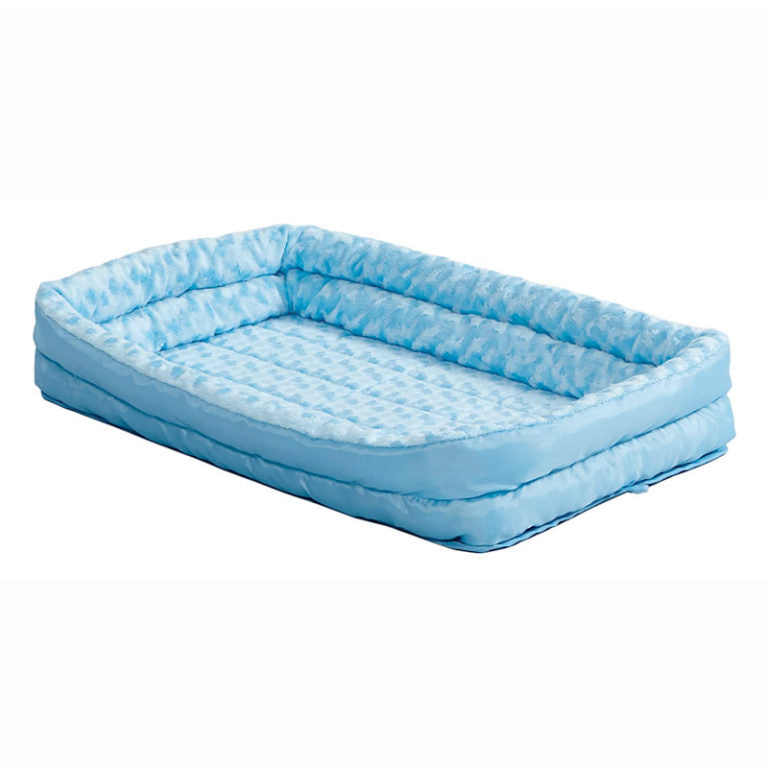 MidWest QuietTime Powder Blue Fashion Double Bolster Bed