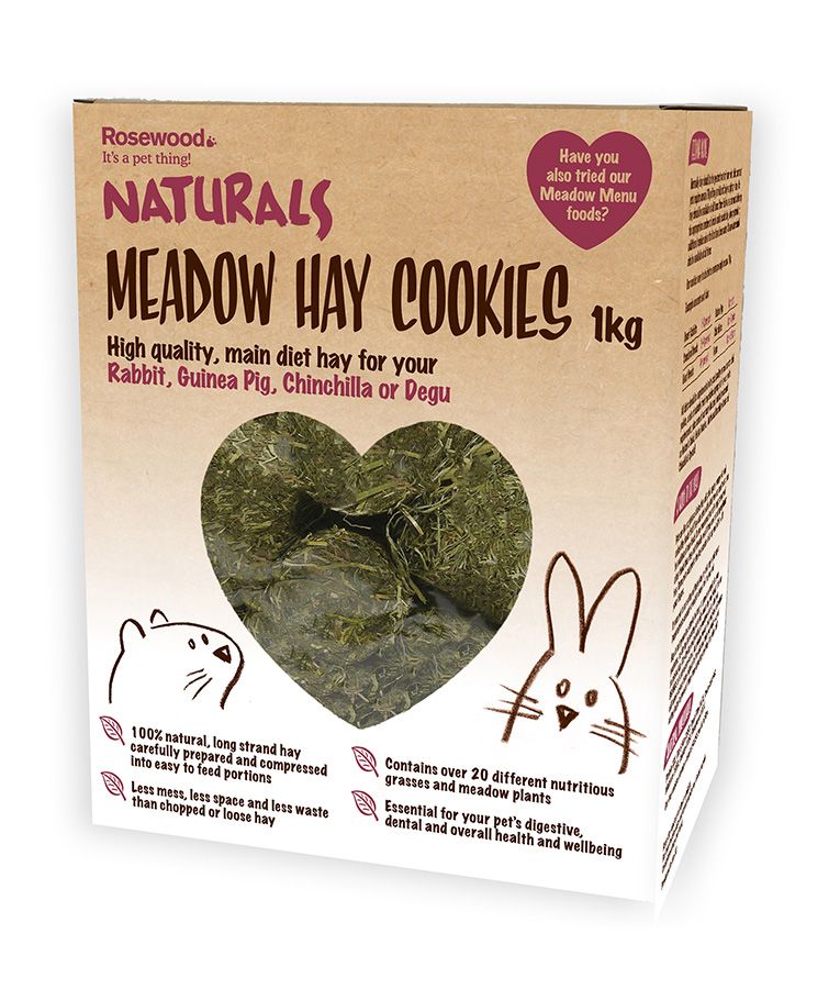 Rosewood Naturals Meadow Hay Cookies Small Animal Food 1kg