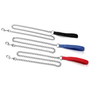 For Pet Dog Lead Chain With Pu Handle Size : Large (Mixed Colors)
