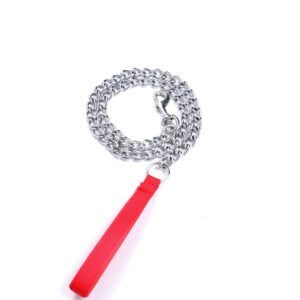 For Pet Dog Lead Chain With Pu Handle Size : Large (Mixed Colors)