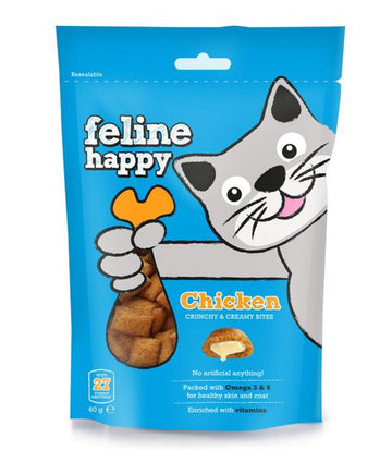 Feline Happy Chicken Crunchy & Creamy Cat Treats