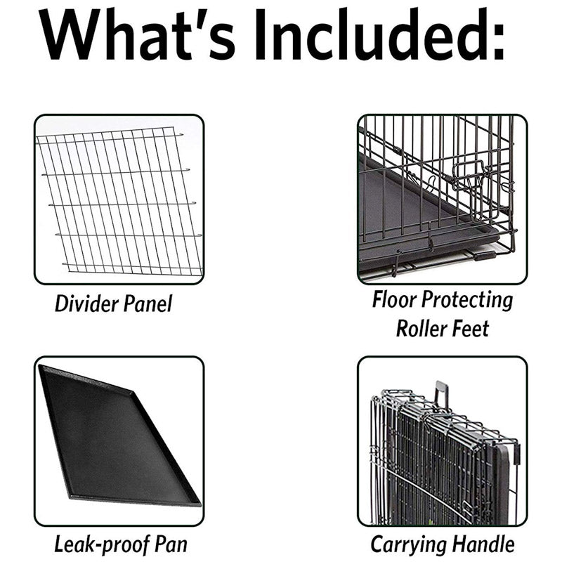 MidWest Contour Double Door Dog Crate 42″