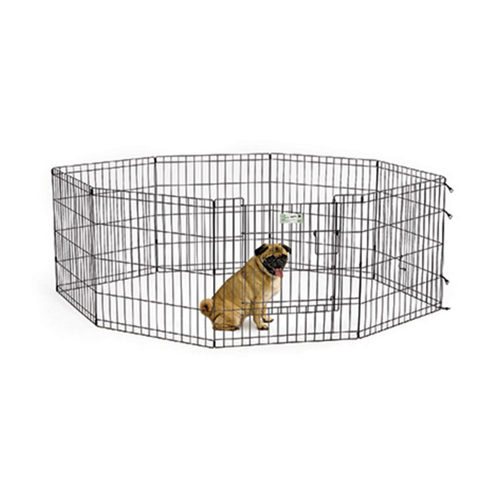 MidWest 24″ Black Exercise Pen with Full MAX Lock Door