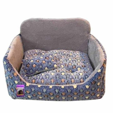 Coco Kindi Navy Star Bb Fur Dog Bed - Size : 50 X 40 X 35 Cm