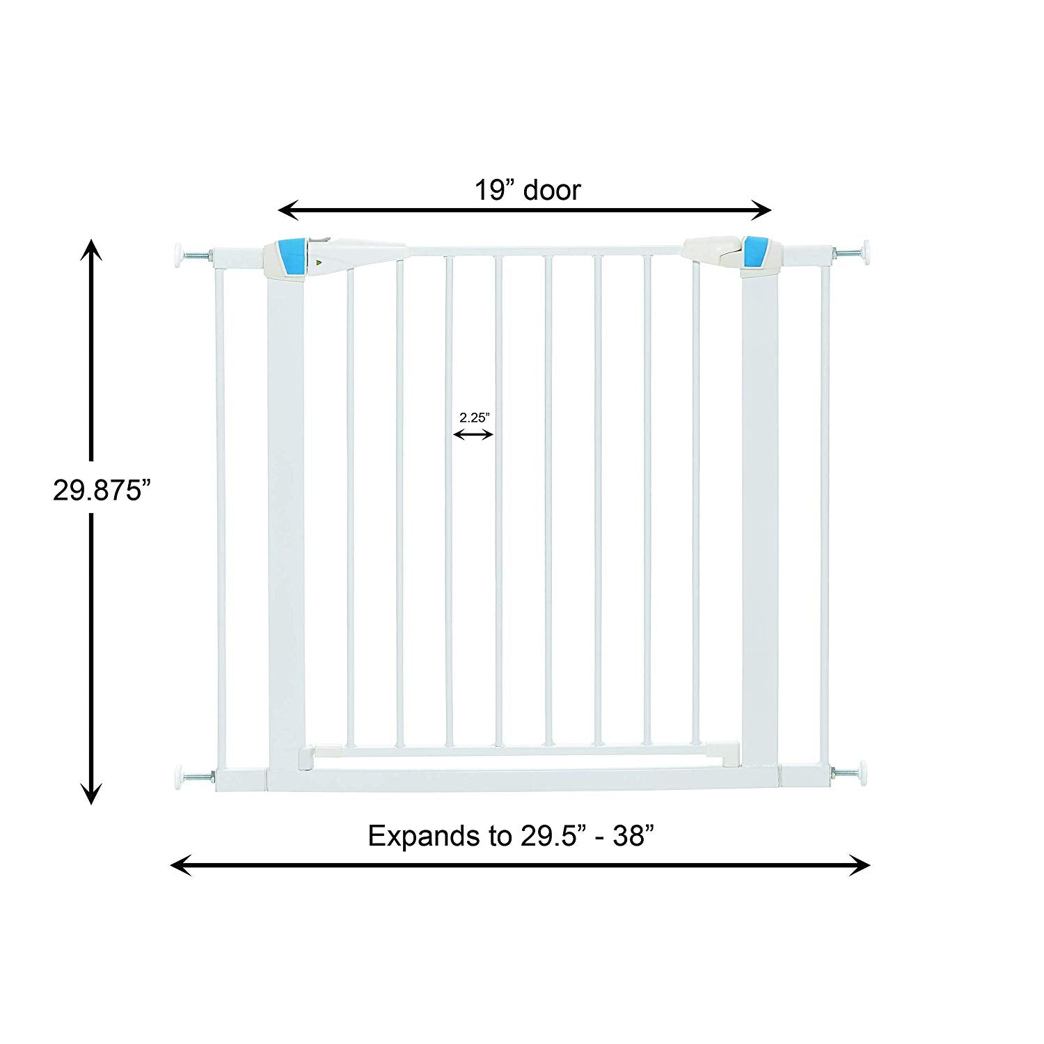 MidWest White Glow in the Dark Steel Pet Gate
