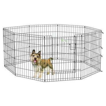 MidWest 30″ Black Exercise Pen with Full MAX Lock Door