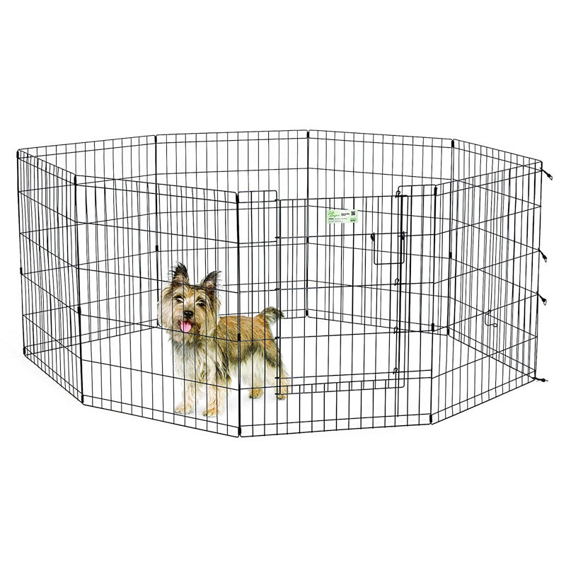 MidWest 30″ Black Exercise Pen with Full MAX Lock Door