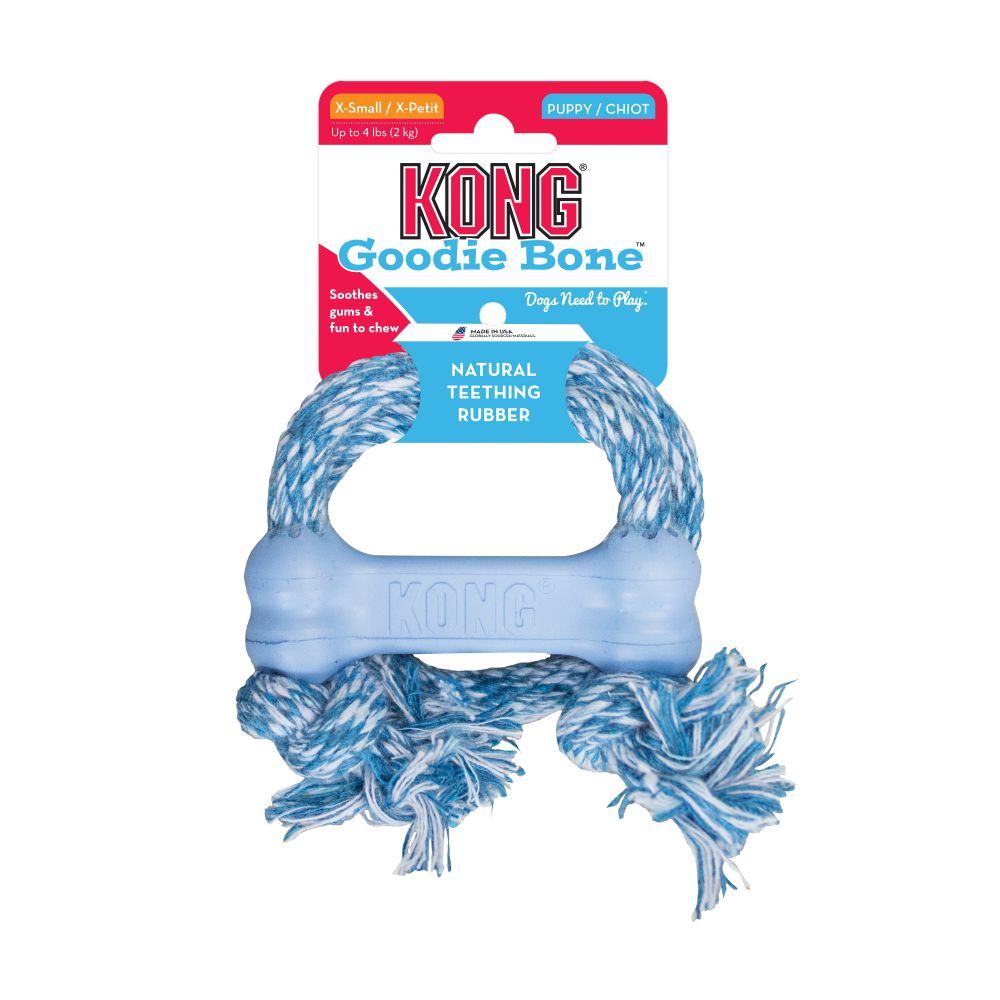 Kong Goodie Bone with Rope Puppy Toy
