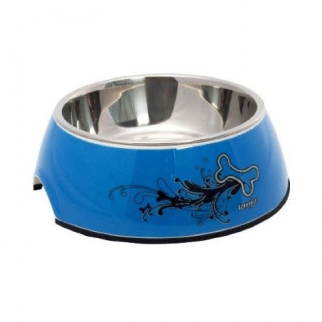 Rogz Turquoise Chrome Bubble Dog Bowl
