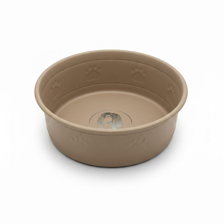 Saluki Premium Bowl Paw Embossed – Brown