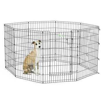 MidWest 36″ Black Exercise Pen with Full MAX Lock Door
