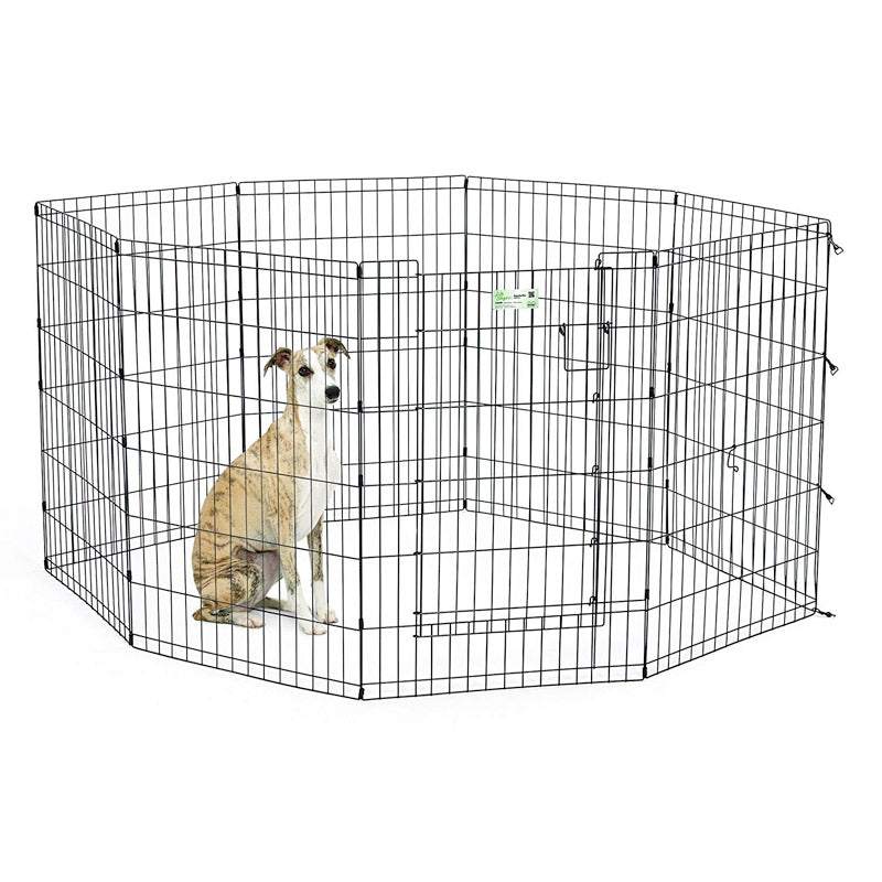 MidWest 36″ Black Exercise Pen with Full MAX Lock Door