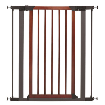 MidWest Steel Pet Gate with Decorative Wood Door