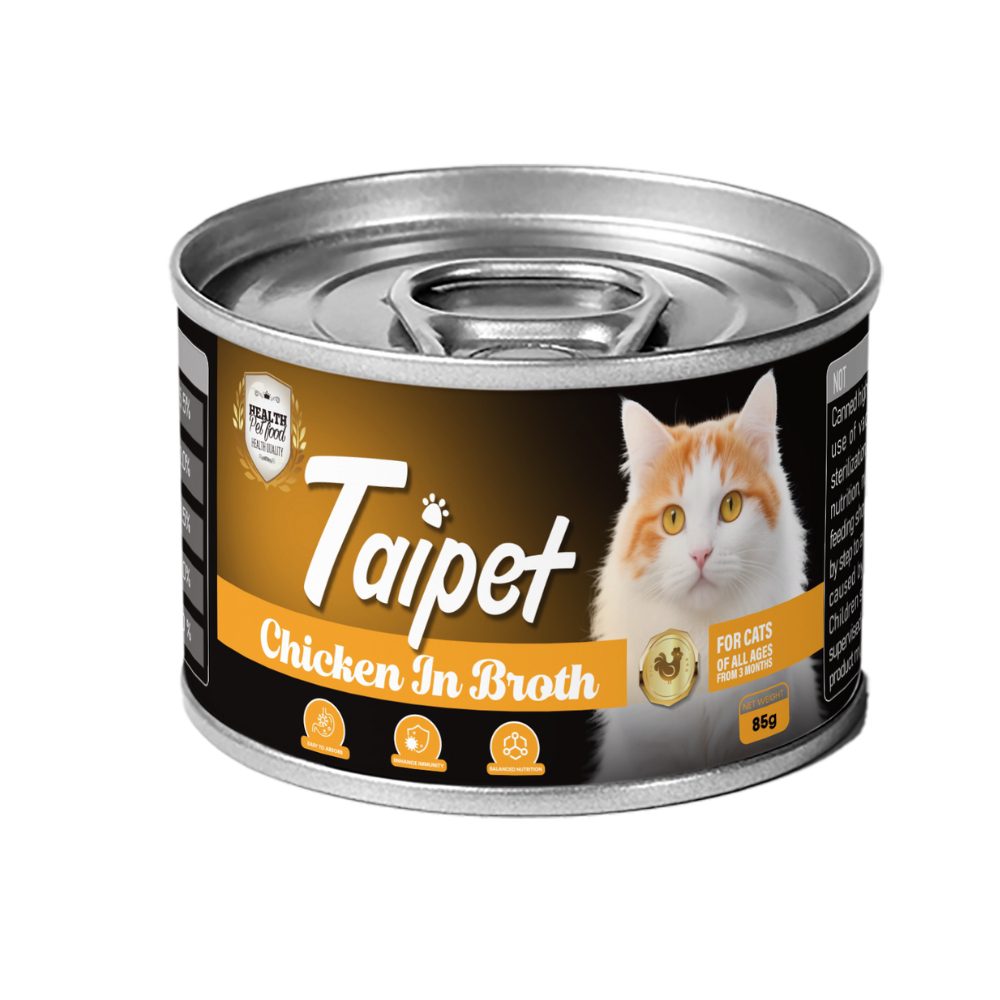 Taipet Cat Canned Wet Food Chicken in Broth 85g