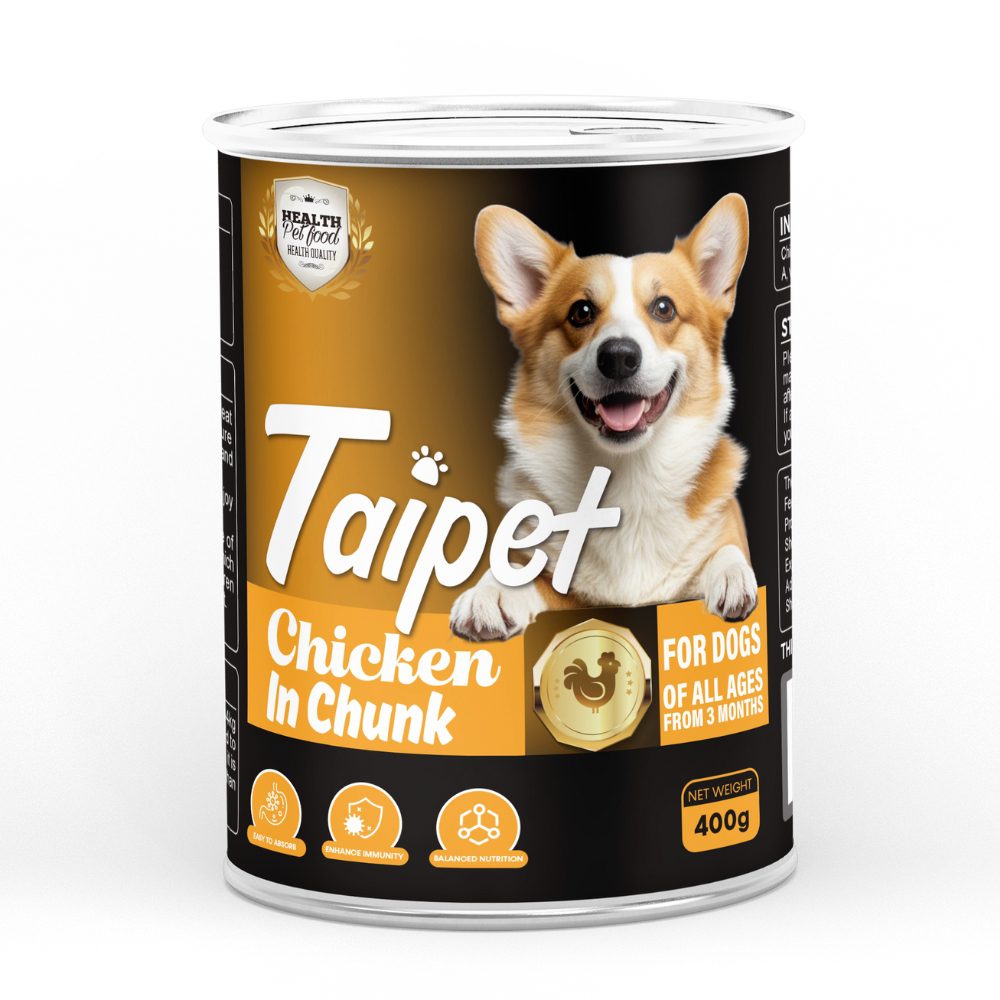 Taipet Dog Canned Wet Food Chicken in Chunk 400g