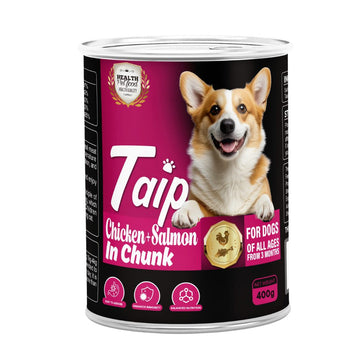 Taipet Dog Canned Wet Food Chicken & Salmon in Chunk 400g