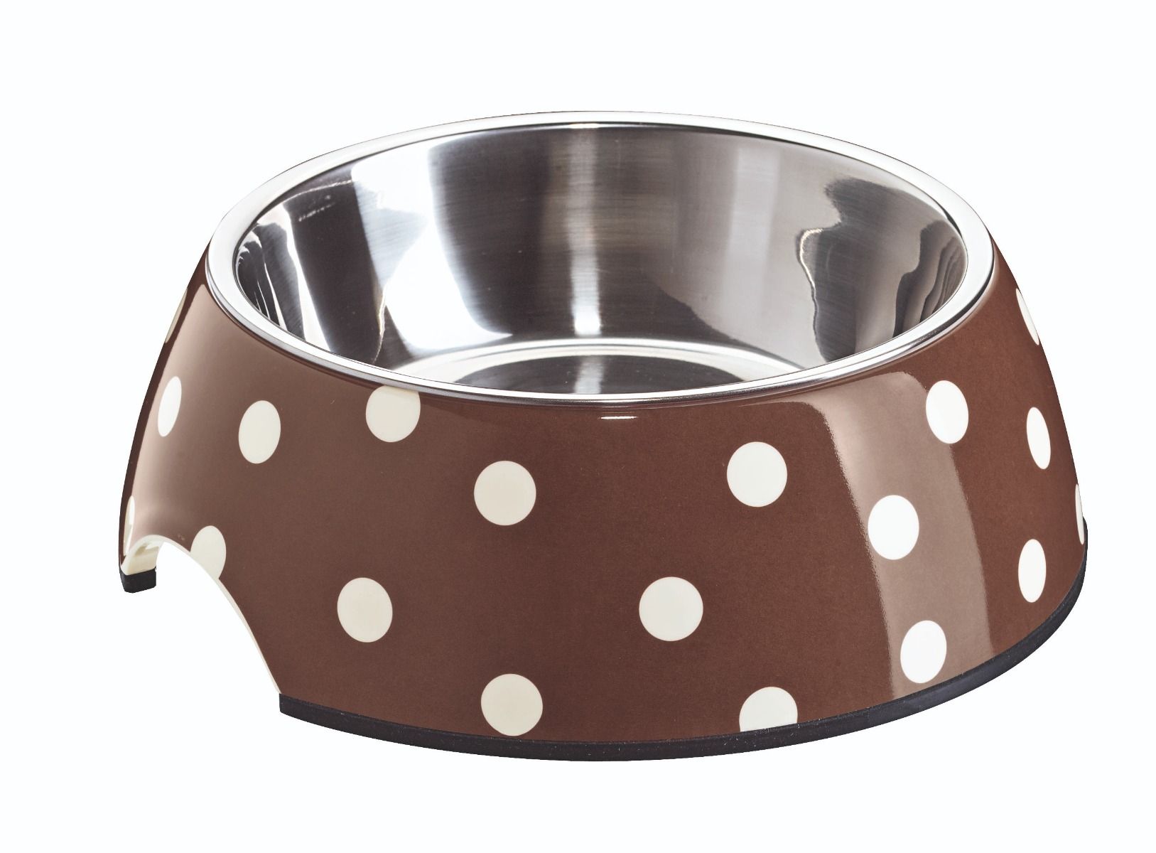 Hunter Melamine Dots Dog Bowl