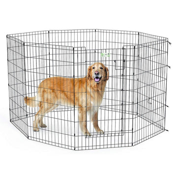 MidWest 42″ Black Exercise Pen with Full MAX Lock Door