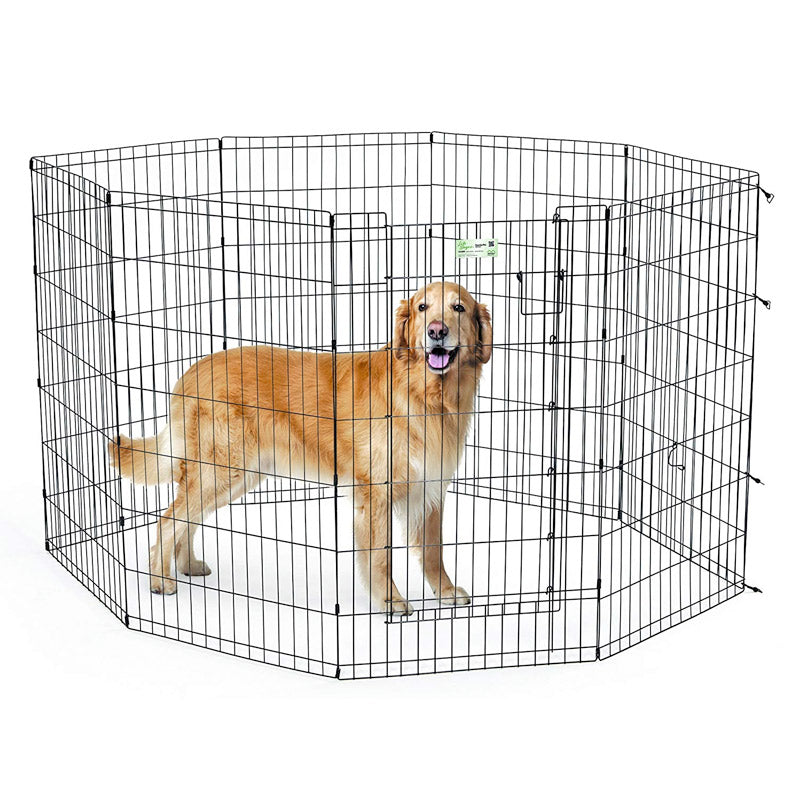 MidWest 42″ Black Exercise Pen with Full MAX Lock Door