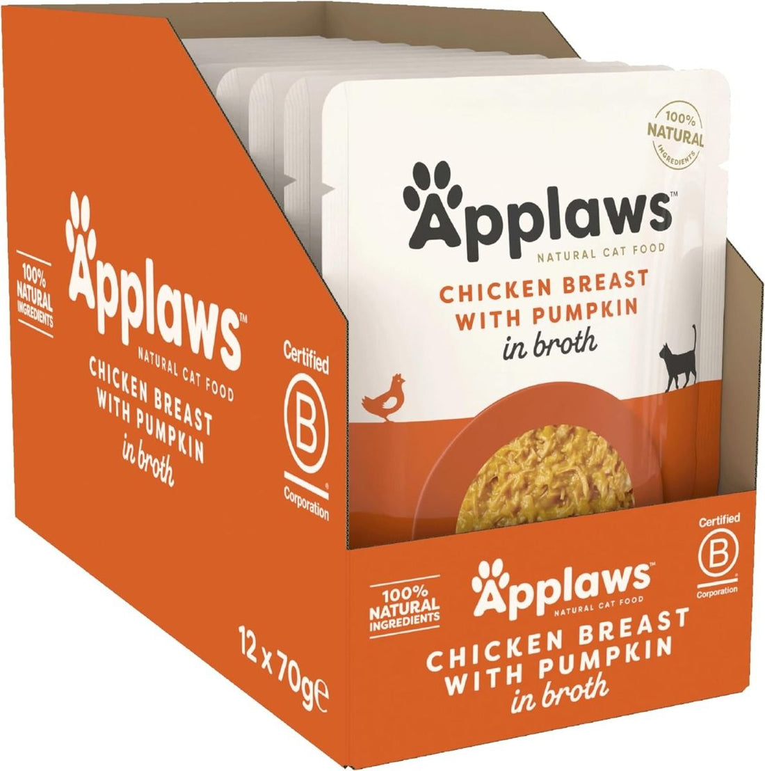 Applaws Chicken with Pumpkin in Broth Wet Cat Food 70g