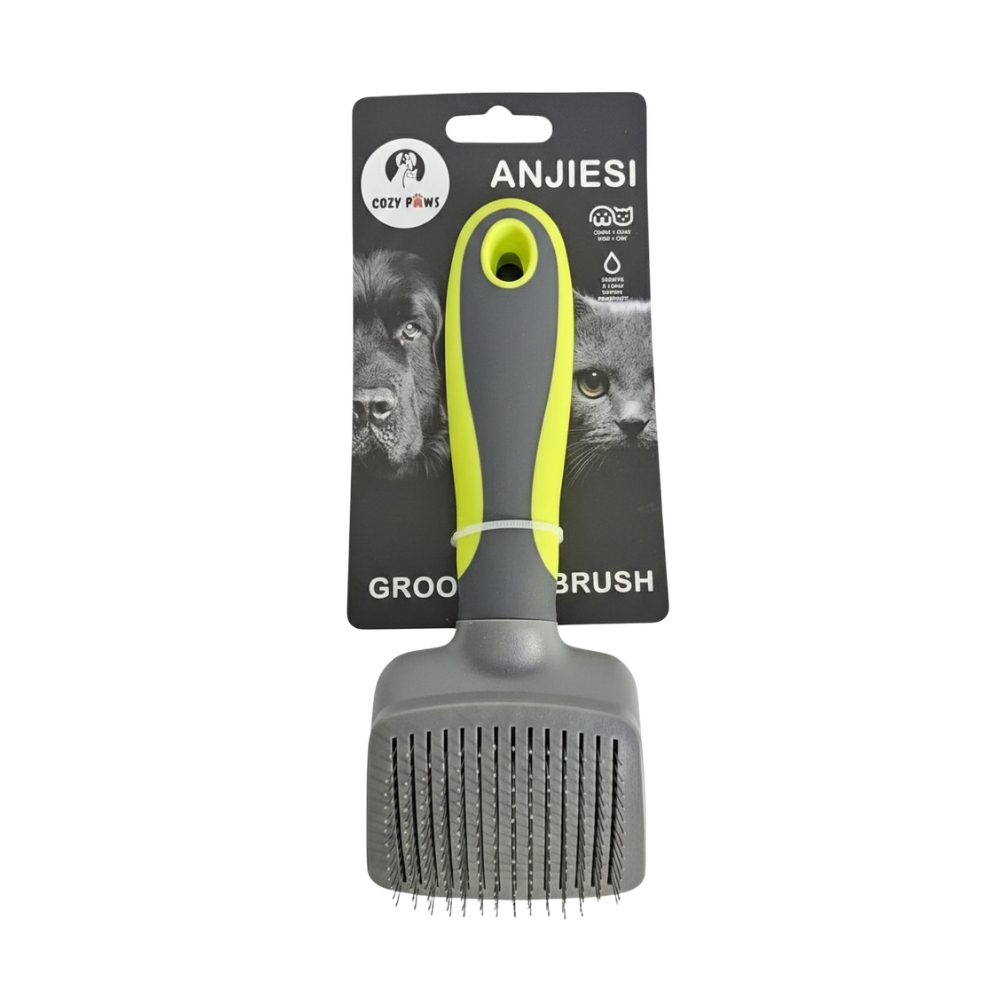 Cozy Paws Pet Slicker Brush Small, Green Handle