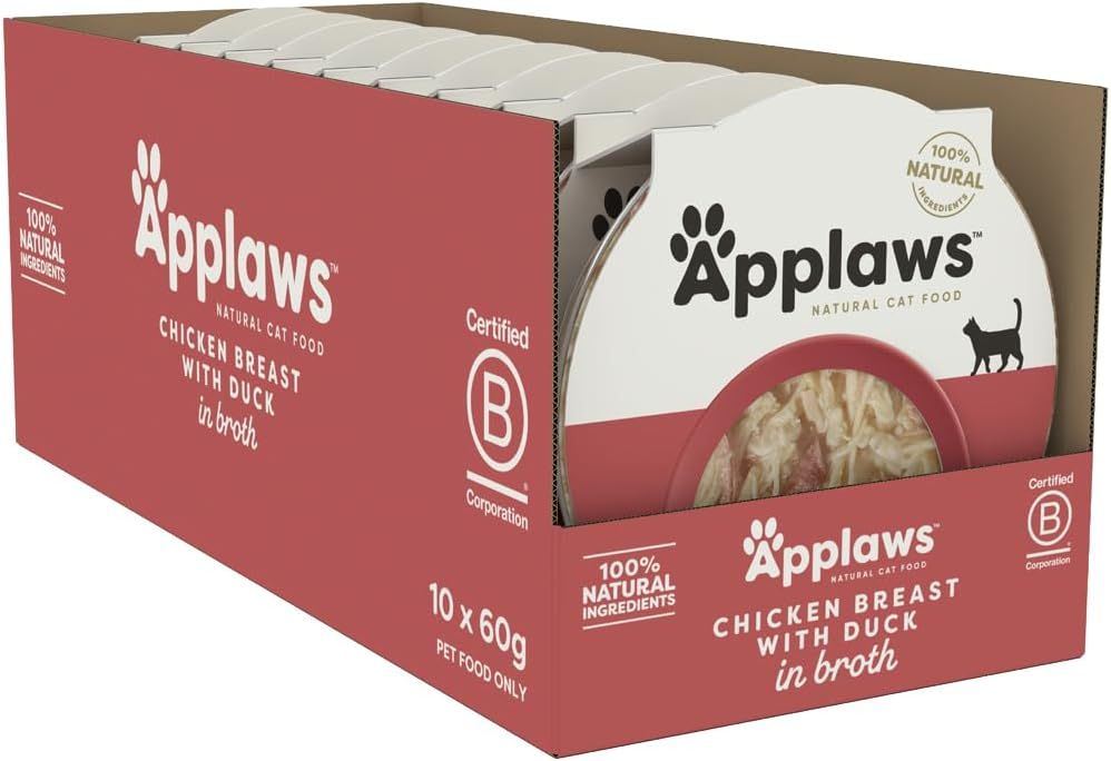 Applaws Chicken Breast with Duck in Broth Wet Cat Food 60g