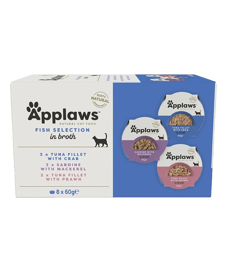 Applaws Fish Selection in Broth Adult Wet Cat Food 8 x 60g Pouch