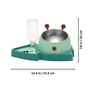 Cozy Paws 2 in 1 Water and Food Dispenser - Green