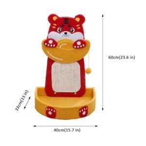 Cozy Paws Tiger Shape Cat Scratching Board With Cat Bed and Sisal Rope