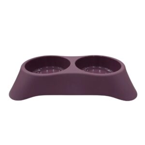 Cozy Paws Dual Pet Feeding Bowl Plastic - Purple