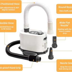 Pakeway Pet Hair Speed Adjustable Force Dryer