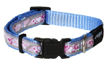 Rogz Pink Hearts Dog Collar