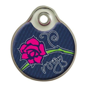 Rogz Denim Rose ID Tag
