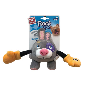 GiGwi Rock Zoo King Boxer Rabbit with Squeaker & Crinkle S