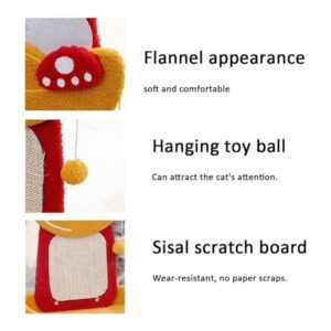 Cozy Paws Tiger Shape Cat Scratching Board With Cat Bed and Sisal Rope