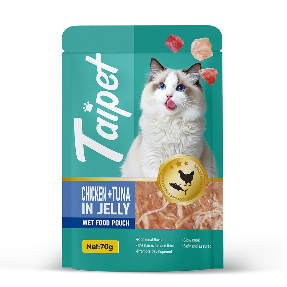 Taipet Cat Wet Food Pouch Chicken & Tuna in Jelly 70g