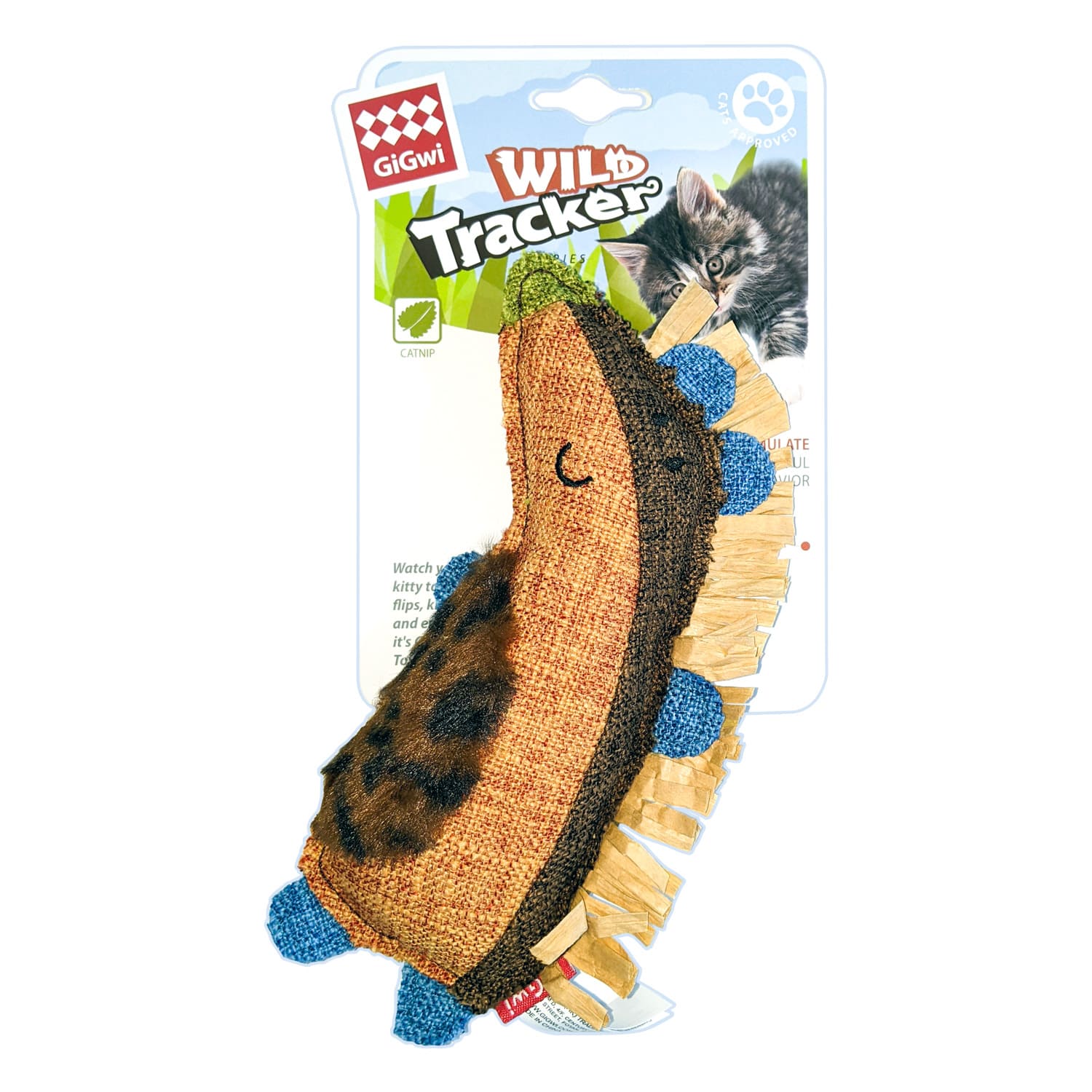 GiGwi Wild Tracker Hedgehog with Raffia Ribbon