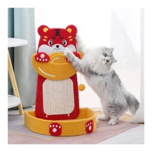 Cozy Paws Tiger Shape Cat Scratching Board With Cat Bed and Sisal Rope