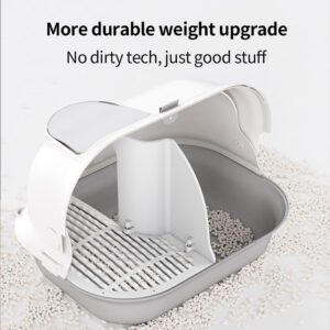 Pakeway Shell Flip-Top Open Cat-Litter Box - Grey