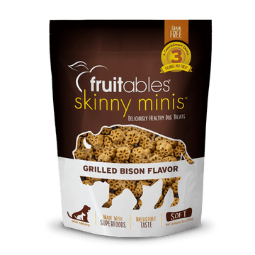 Fruitables Skinny Minis Dog Treats Grilled Bison 141 gr