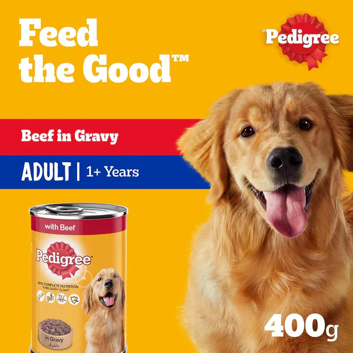 Pedigree Beef Chunks in Gravy Wet Dog Food - 400G