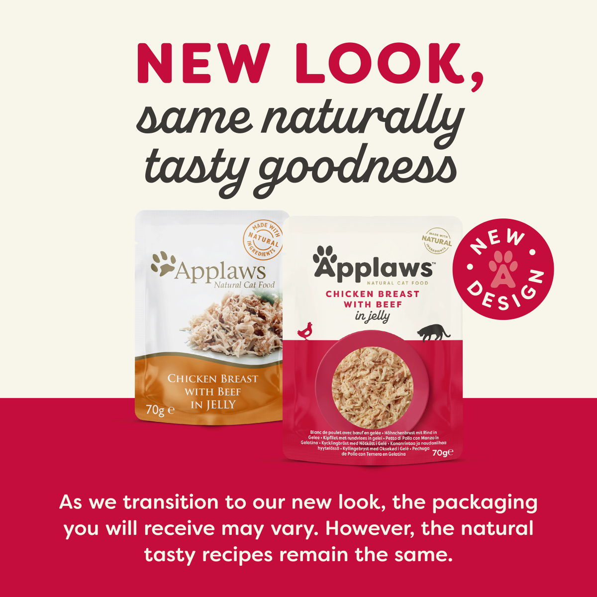 Applaws Chicken with Beef in Jelly Adult Wet Cat Food 70g Pouch