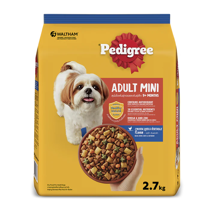 Pedigree Mini Adult Chicken Lamb & Vegetable Dry Dog Food - 2.7KG