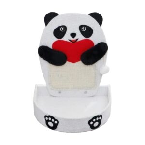 Cozy Paws Panda Shape Cat Scratching Board With Sisal Rope and Scratching Pad